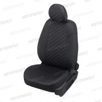 Чехлы Автопилот Экокожа Ромб на Citroen Jumper 3-х местный Чехлы Автопилот Экокожа Ромб на Citroen Jumper 3-х местный