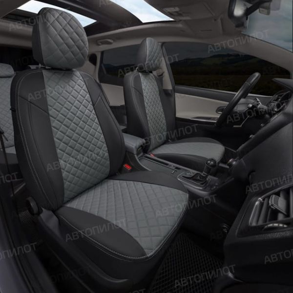 Чехлы Автопилот Экокожа Ромб на Citroen Jumper 3-х местный Чехлы Автопилот Экокожа Ромб на Citroen Jumper 3-х местный