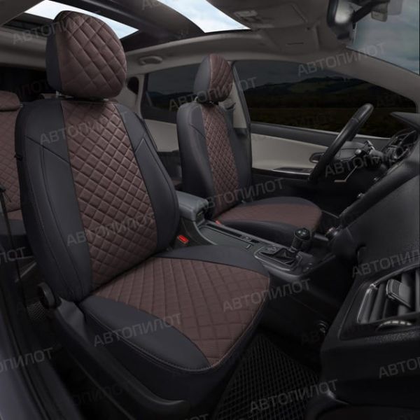 Чехлы Автопилот Экокожа Ромб на Citroen Jumper 3-х местный Чехлы Автопилот Экокожа Ромб на Citroen Jumper 3-х местный