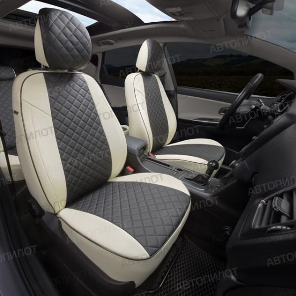Чехлы Автопилот Экокожа Ромб на Citroen Jumper 3-х местный Чехлы Автопилот Экокожа Ромб на Citroen Jumper 3-х местный
