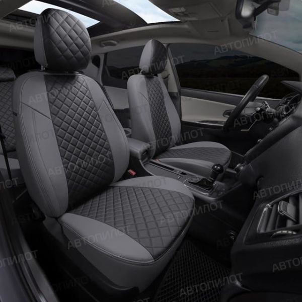 Чехлы Автопилот Экокожа Ромб на Citroen Jumper 3-х местный Чехлы Автопилот Экокожа Ромб на Citroen Jumper 3-х местный