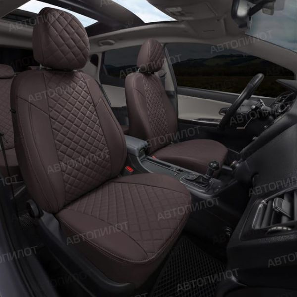 Чехлы Автопилот Экокожа Ромб на Citroen Jumper 3-х местный Чехлы Автопилот Экокожа Ромб на Citroen Jumper 3-х местный
