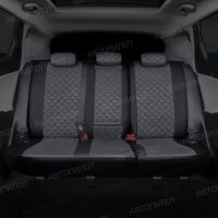 Чехлы Автопилот Алькантара Ромб на Mitsubishi ASX (2010+) Чехлы Автопилот Алькантара Ромб на Mitsubishi ASX (2010+)