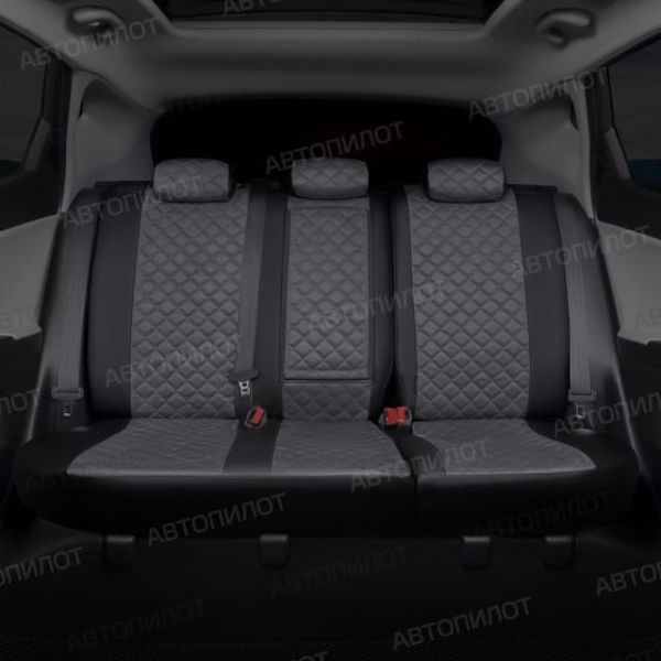Чехлы Автопилот Алькантара Ромб на Mitsubishi ASX (2010+) Чехлы Автопилот Алькантара Ромб на Mitsubishi ASX (2010+)