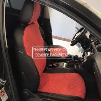 Чехлы Автопилот Алькантара Ромб на Mitsubishi ASX (2010+) Чехлы Автопилот Алькантара Ромб на Mitsubishi ASX (2010+)
