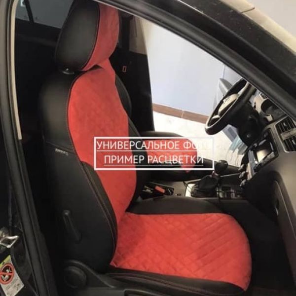 Чехлы Автопилот Алькантара Ромб на Mitsubishi ASX (2010+) Чехлы Автопилот Алькантара Ромб на Mitsubishi ASX (2010+)