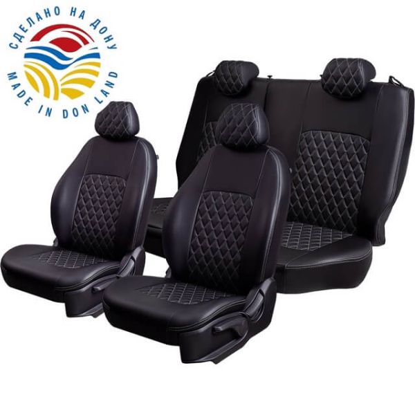 Чехлы Экокожа Турин Ромб на Hyundai i40 2012-2019 г.в. Чехлы Экокожа Турин Ромб на Hyundai i40 2012-2019 г.в.