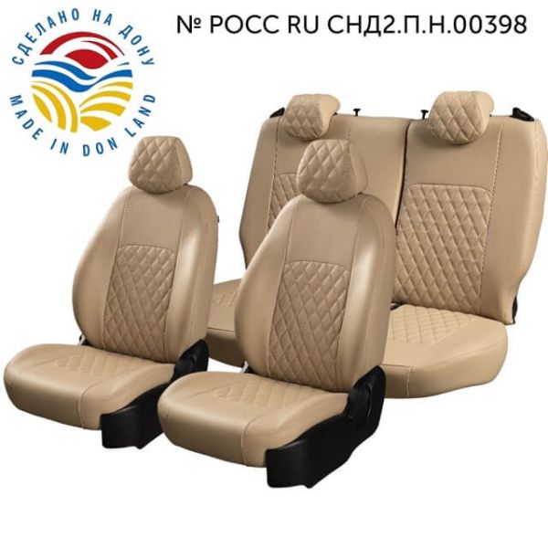 Чехлы Экокожа Турин Ромб на Hyundai i40 2012-2019 г.в. Чехлы Экокожа Турин Ромб на Hyundai i40 2012-2019 г.в.